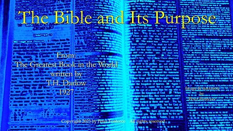 The Bible and Its Purpose