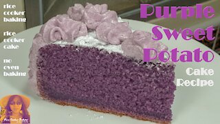 Purple Sweet Potato Cake Recipe | Rice Cooker Baking | EASY RICE COOKER CAKE RECIPES