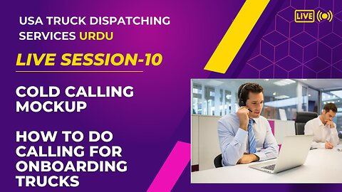Cold Calling Mockup: How to do calling for onboarding carriers
