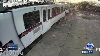 RTD light rail video shows man surviving after being dragged by train
