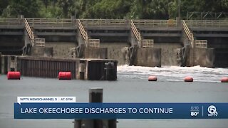 Army Corps of Engineers says Lake Okeechobee water releases will continue at same rate, for now