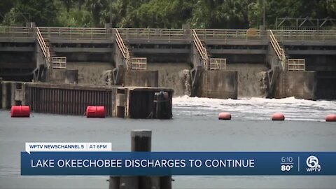 Army Corps of Engineers says Lake Okeechobee water releases will continue at same rate, for now