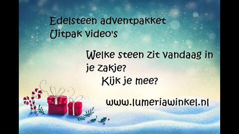 uitpak video 12 december edelsteen adventpakket jongeren