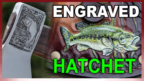 Hand engraved hatchet | "Nice Catch"
