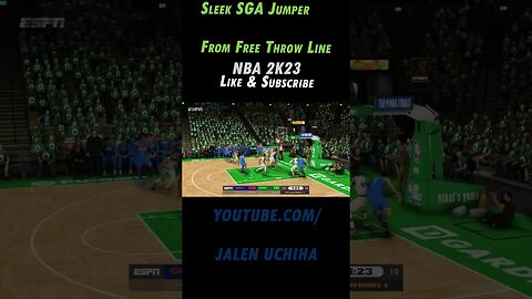 Sleek SGA Slides to Free Throw Line & Scores #2023 #nba #2k23 #sga #jalen uchiha #shorts