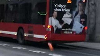 Bus from hell shoots flames
