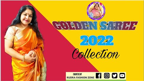 Golden Saree Look | Golden saree haul | Golden saree 2022 | Plain Golden satin saree #happyshivratri