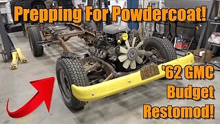 Kickstarting The GMC's Restoration & Prepping The Frame For Powdercoat! GMC C1000 Restomod Ep. 7