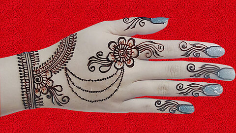 Unique Henna Design with Flowers | Simple Mehndi Designs | Flower Mehndi Design easy