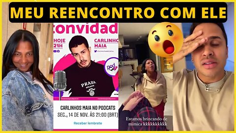 LUCAS SE PREPARA PARA FAZER PERGUNTAS A CARLINHOS NO SEU PODCAST