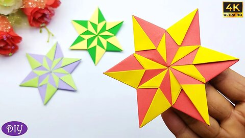 How to Make a Paper Star Step by Step || Origami Ninja Star || Easy Paper Crafts Without Glue