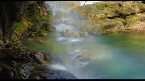 Waterfall neon # white noise # waterfall # rainbow # sleep aid # sleep #