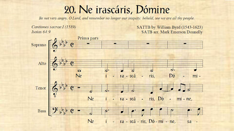 Ne irascaris / Civitas sancti tui (Byrd) arranged for SATB by Mark Emerson Donnelly (© 2017, 2020)