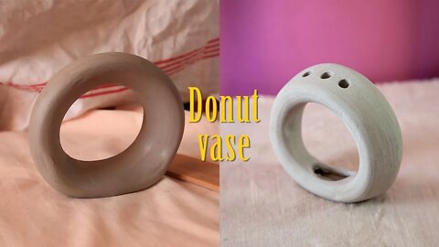 Making my first donut vase - Pottery Studio
