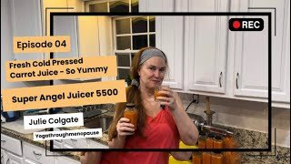 Fresh Cold Pressed Carrot Juice using the Super Angel Juicer 5500