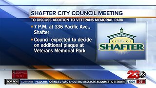 Shafter City Council set to revisit controversial changes to veterans memorial
