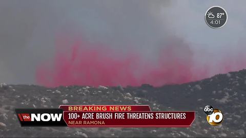 Rangeland Fire breaks out in Ramona