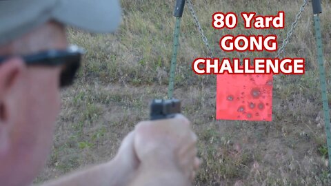 GLOCK 22 .357 Sig Barrel - 80 Yard GONG Challenge by Wapp Howdy