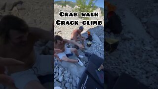 Crab walk crack climb #climbing #boulder #ripped #climb #mountians #theboys