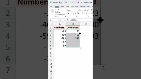 Convert Negative Number to Positive 🫢 (Excel Tips)