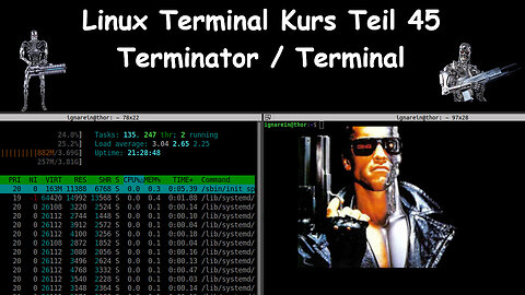 Linux Terminal Kurs Teil 45 - Terminator Terminal
