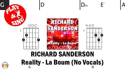 RICHARD SANDERSON Reality La Boum FCN GUITAR CHORDS & LYRICS NO VOCALS