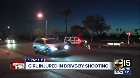 Girl injured in drive-by shooting in Glendale over the weekend