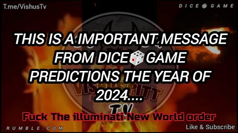 Important Message From Dice🎲Game... "2024 Predictions" #VishusTv 📺