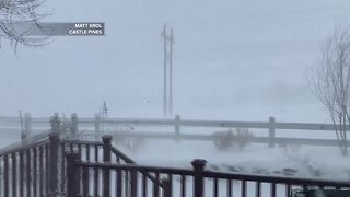 Storm video: Blizzard conditions in Castle Pines