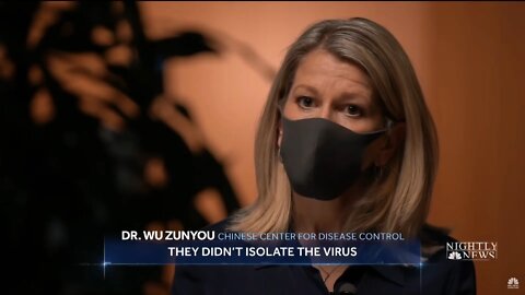 They didnt isolate the virus ! Dr. Wu Zunyou, 24 jan 2021.