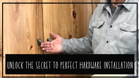 Build your own simple, easy jigs to install cabinet hardware.