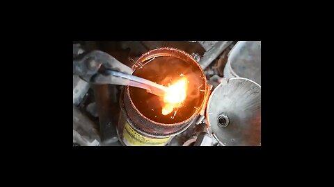 Forging a San-Mai Blacksmith knife #knifemaking #forged