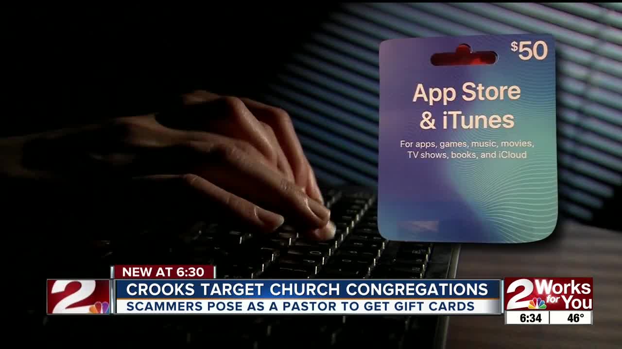 Crooks target church congregations - scammers pose as a pastor to get gift cards