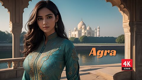 4k Ai Lookbook Girl l Sharara Suit | Taj Mahal #ailookbookgirl #aibeauty