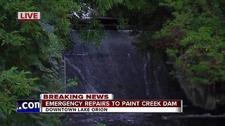 Crews begin emergency repairs on Paint Creek dam in Lake Orion