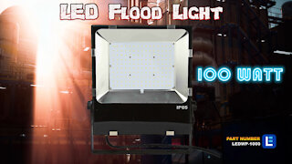 100 Watt LED Flood Light - 10000 Lumens - Replaces 250 Watt Metal Halide Fixtures - 100-240V AC-IP65
