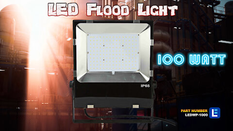 100 Watt LED Flood Light - 10000 Lumens - Replaces 250 Watt Metal Halide Fixtures - 100-240V AC-IP65