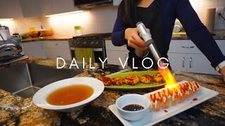Daily Vlog | Work week meals, torched sushi, Japanese curry, potato noodles, avocado toast | ASMR