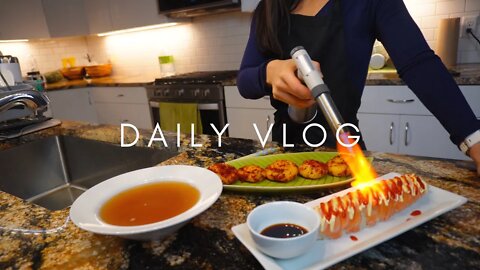 Daily Vlog | Work week meals, torched sushi, Japanese curry, potato noodles, avocado toast | ASMR