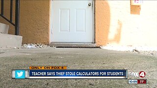 Calculators stolen from teacher a week before school starts