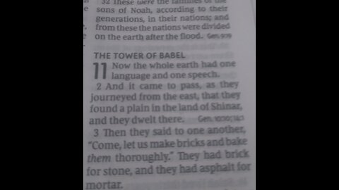 Read with me - the Bible Genesis 11 and 12 The Tower of Babel