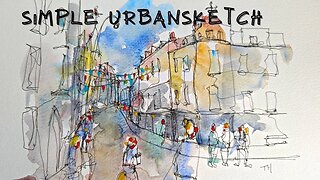 Urban Sketch - Loose Semi-Abstract Ink and Watercolour Tutorial