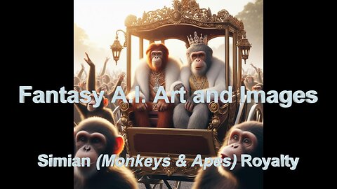 A.I. FANTASY ART: Simian (Monkeys & Apes) Royalty