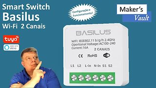 Basilus Mini Switch inteligente Wi Fi de dois canais – Use com Alexa
