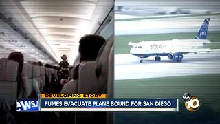 Fumes evacuate San Diego-bound plane