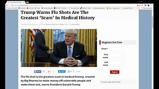 Trump Warns Flu Shots Are The Greatest ‘SCAM’ In Medical History - ILLUMINATI EXPOSED - 2017