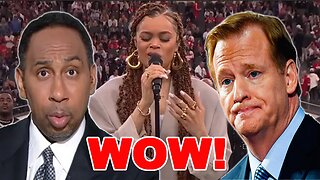 Stephen A Smith gives SHOCKING response to the Black National Anthem controversy at the Super Bowl!