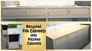 Cargo Trailer Kitchen Upgrade - Recycled File Cabinets into Kitchen Cabinets