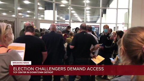 Chaos erupts at Detroit’s TCF Center as poll challengers are denied access due to COVID safety measures