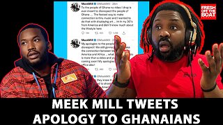 MEEK MILL TWEETS APOLOGY TO GHANAIANS FOR RECORDING RAP MUSIC IN THE GHANA JUBILEE HOUSE